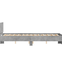 Bettgestell mit Kopfteil Betongrau 120x200 cm