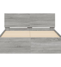 Bettgestell mit Kopfteil Grau Sonoma 120x200 cm