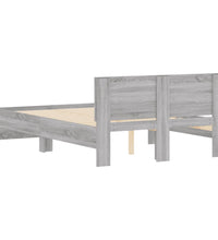 Bettgestell mit Kopfteil Grau Sonoma 120x200 cm