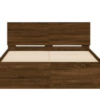 Bettgestell mit Kopfteil Braun Eiche-Optik 120x200 cm