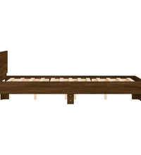 Bettgestell mit Kopfteil Braun Eiche-Optik 120x200 cm