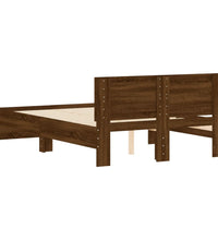 Bettgestell mit Kopfteil Braun Eiche-Optik 120x200 cm