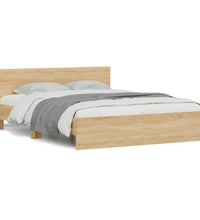 Bettgestell mit Kopfteil Sonoma-Eiche 140x190 cm