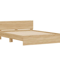 Bettgestell mit Kopfteil Sonoma-Eiche 140x190 cm