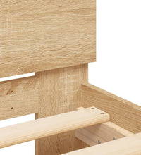 Bettgestell mit Kopfteil Sonoma-Eiche 140x190 cm