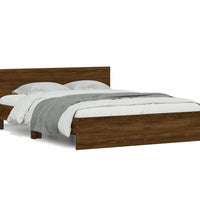 Bettgestell mit Kopfteil Braun Eiche-Optik 140x190 cm