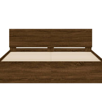 Bettgestell mit Kopfteil Braun Eiche-Optik 140x190 cm
