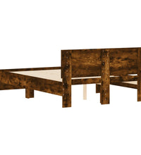 Bettgestell mit Kopfteil Räuchereiche 135x190 cm