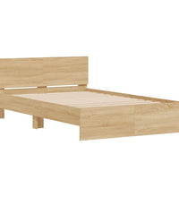 Bettgestell mit Kopfteil Sonoma-Eiche 120x190 cm
