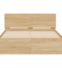 Bettgestell mit Kopfteil Sonoma-Eiche 120x190 cm