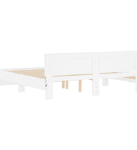 Bettgestell mit Kopfteil und LED-Beleuchtung Weiß 180x200 cm