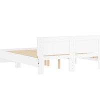 Bettgestell mit Kopfteil und LED-Beleuchtung Weiß 160x200 cm