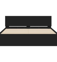 Bettgestell mit LED ohne Matratze Schwarz 150x200 cm