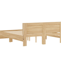 Bettgestell mit Kopfteil LED-Beleuchtung Sonoma-Eiche 150x200cm