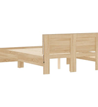 Bettgestell mit Kopfteil LED-Beleuchtung Sonoma-Eiche 135x190cm