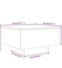 Couchtisch Braun Eichen-Optik 55x55x31 cm Holzwerkstoff