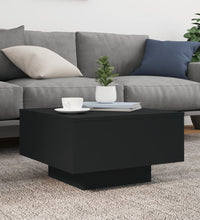 Couchtisch mit LED-Leuchten Schwarz 55x55x31 cm