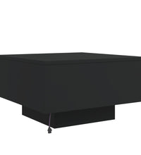 Couchtisch mit LED-Leuchten Schwarz 55x55x31 cm