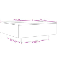Couchtisch Weiß 80x80x31 cm Holzwerkstoff