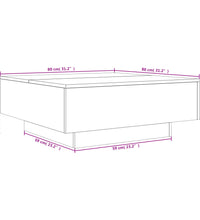 Couchtisch Schwarz 80x80x31 cm Holzwerkstoff