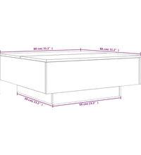 Couchtisch Sonoma-Eiche 80x80x31 cm Holzwerkstoff