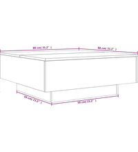 Couchtisch Grau Sonoma 80x80x31 cm Holzwerkstoff