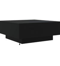 Couchtisch mit LED-Leuchten Schwarz 80x80x31 cm