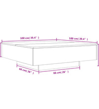 Couchtisch Schwarz 100x100x31 cm Holzwerkstoff