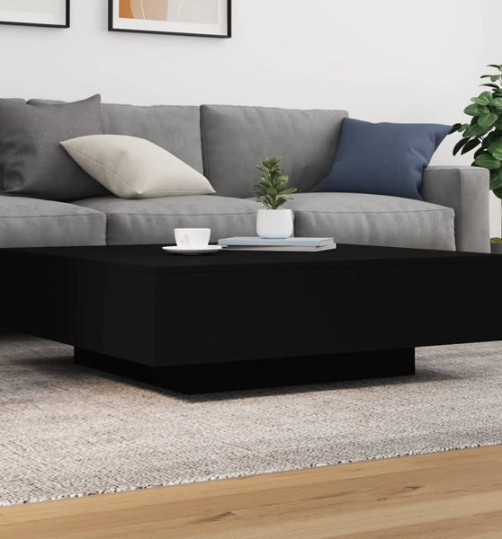 Couchtisch Schwarz 100x100x31 cm Holzwerkstoff