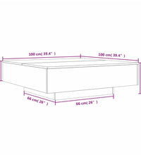 Couchtisch Betongrau 100x100x31 cm Holzwerkstoff