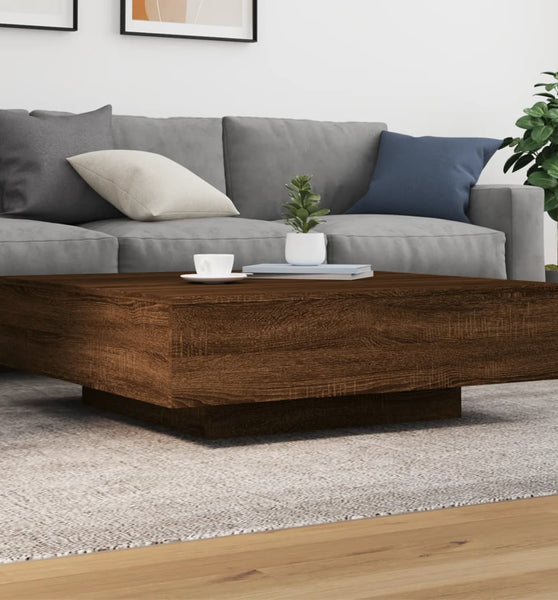 Couchtisch Braun Eichen-Optik 100x100x31 cm Holzwerkstoff