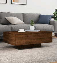 Couchtisch mit LED-Leuchten Braun Eichen-Optik 85x55x31 cm