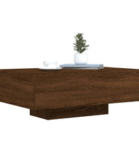 Couchtisch mit LED-Leuchten Braun Eichen-Optik 85x55x31 cm