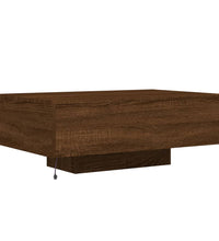 Couchtisch mit LED-Leuchten Braun Eichen-Optik 85x55x31 cm