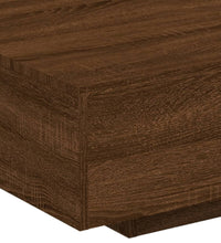 Couchtisch mit LED-Leuchten Braun Eichen-Optik 85x55x31 cm