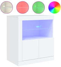 Sideboard mit LED-Beleuchtung Weiß 60,5x37x67 cm