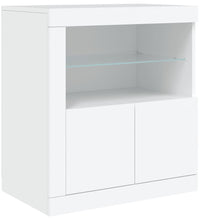 Sideboard mit LED-Beleuchtung Weiß 60,5x37x67 cm