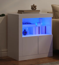 Sideboard mit LED-Beleuchtung Weiß 60,5x37x67 cm