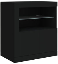 Sideboard mit LED-Leuchten Schwarz 60,5x37x67 cm