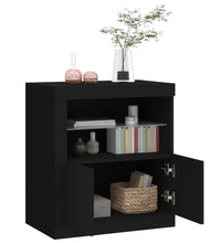 Sideboard mit LED-Leuchten Schwarz 60,5x37x67 cm