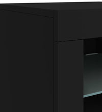 Sideboard mit LED-Leuchten Schwarz 60,5x37x67 cm