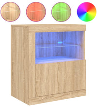 Sideboard mit LED-Leuchten Sonoma-Eiche 60,5x37x67 cm