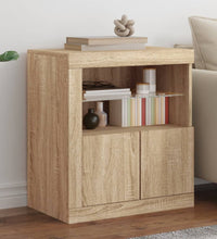 Sideboard mit LED-Leuchten Sonoma-Eiche 60,5x37x67 cm