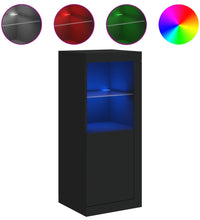 Sideboard mit LED-Leuchten Schwarz 41x37x100 cm