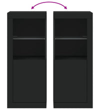 Sideboard mit LED-Leuchten Schwarz 41x37x100 cm