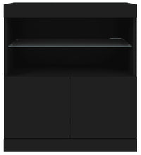 Sideboard mit LED-Leuchten Schwarz 60x37x67 cm