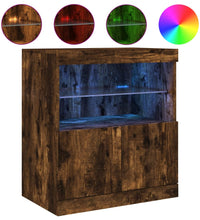 Sideboard mit LED-Leuchten Räuchereiche 60x37x67 cm