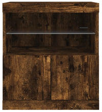 Sideboard mit LED-Leuchten Räuchereiche 60x37x67 cm