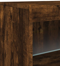 Sideboard mit LED-Leuchten Räuchereiche 60x37x67 cm