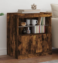 Sideboard mit LED-Leuchten Räuchereiche 60x37x67 cm